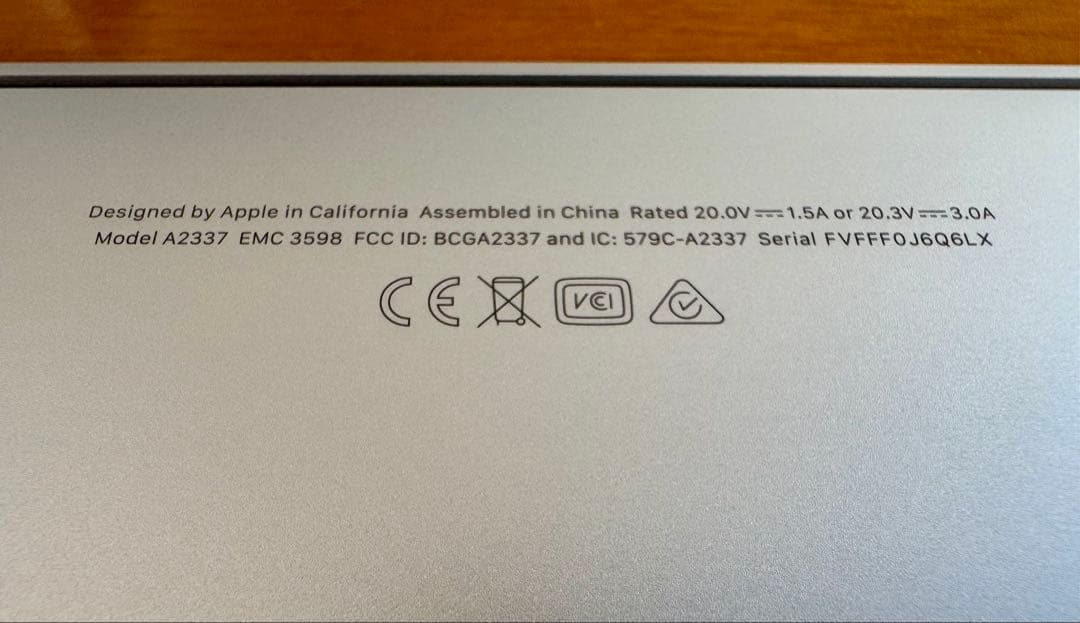 m*n様 【極美品,バッテリー100％,US配列】M1 MacBook Air