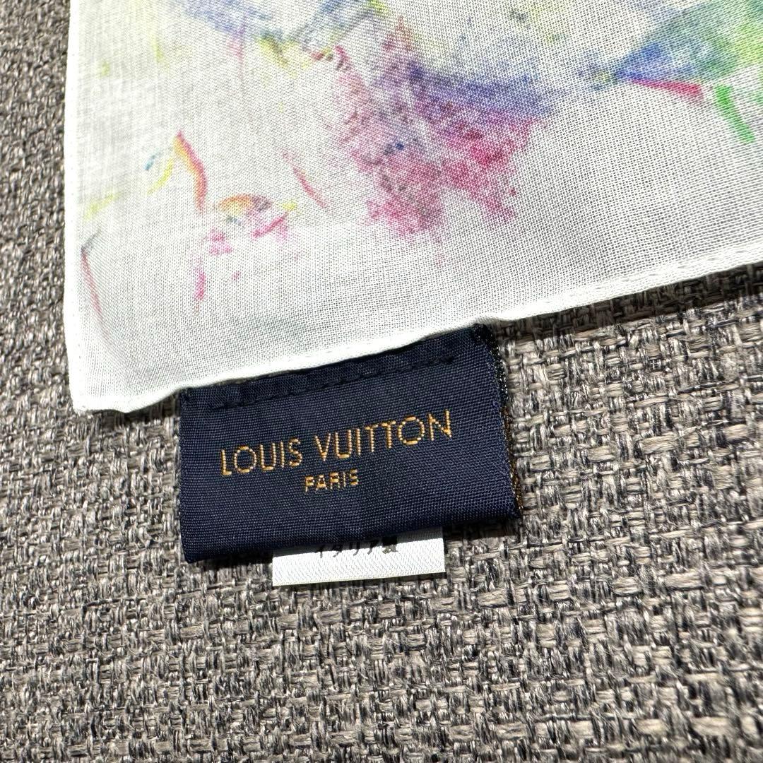 【入手困難】ルイヴィトン　ハンカチ　バンダナ マルチカラーホログラム　パステル