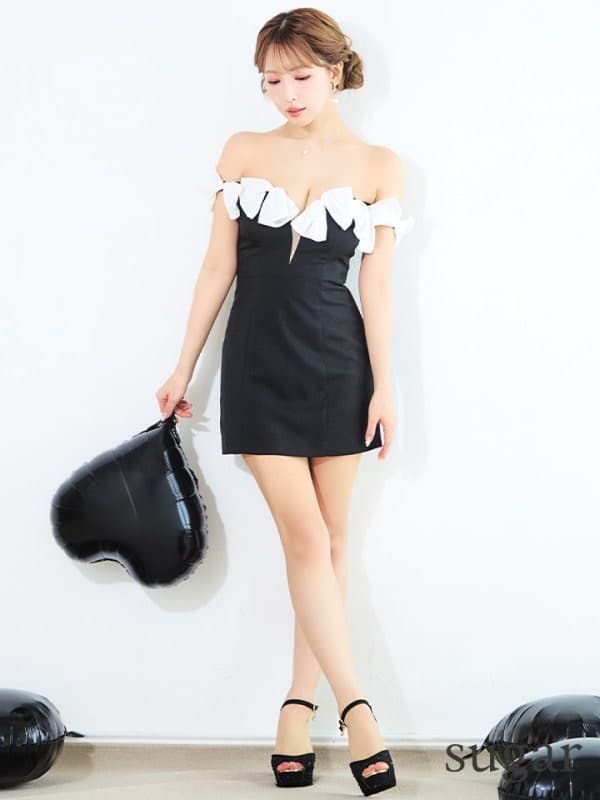 sugar ROSE de FLEURS オフショルダー ドレス Sサイズ