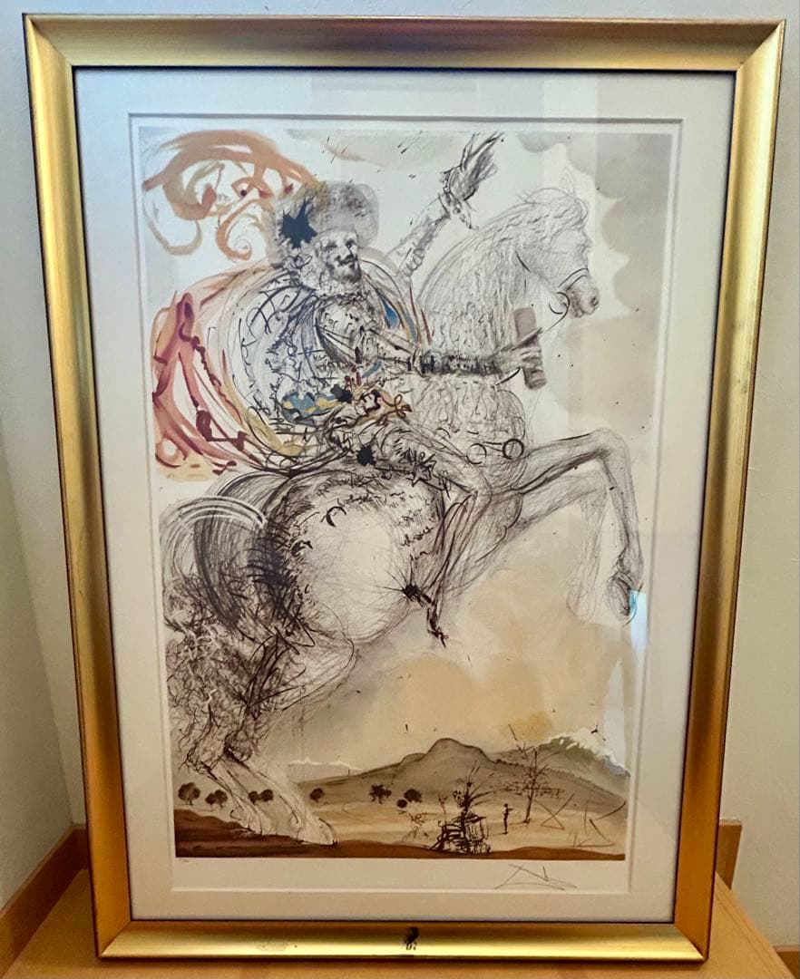 サルバドール ダリ「ドン キホーテ」 限定リトグラフ額付き