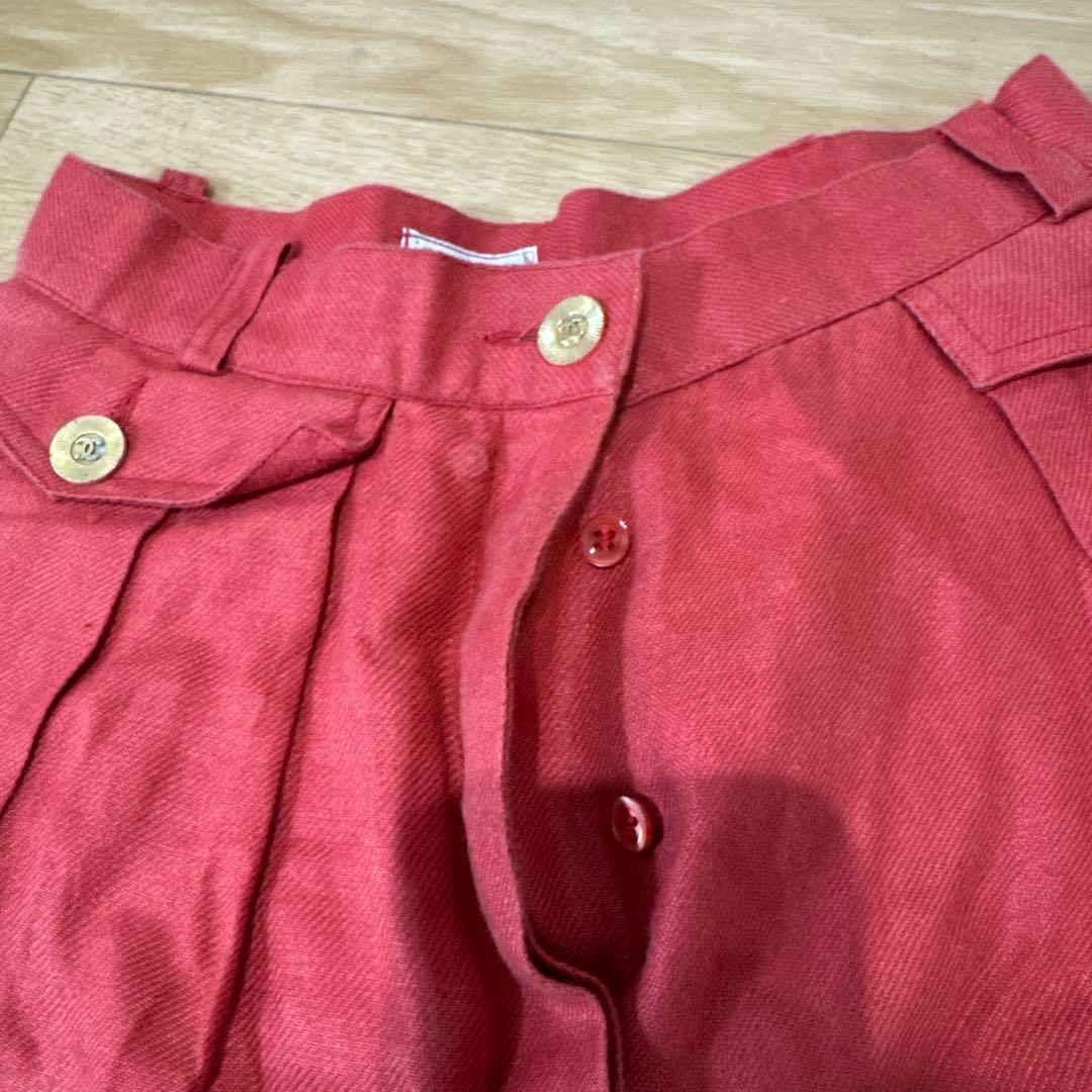 CHANEL ヴィンテージ リネン100% ショートパンツ