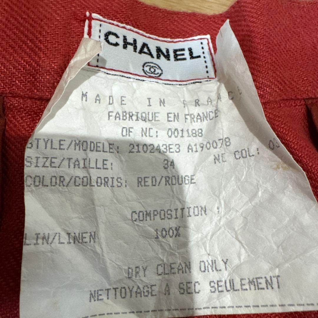 CHANEL ヴィンテージ リネン100% ショートパンツ