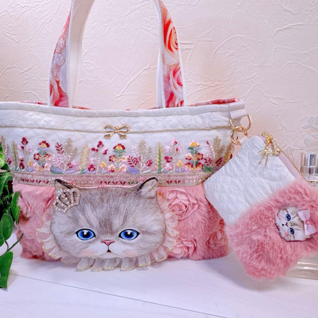 ☆*☆様 コヤンイサムチョン♡るみちゃんのインド刺繍×ローズファートートバッグ＆