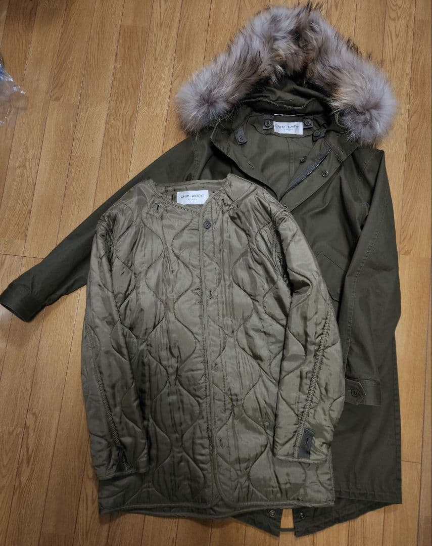 SAINT LAURENT PARIS モッズコート 2way オリーブ