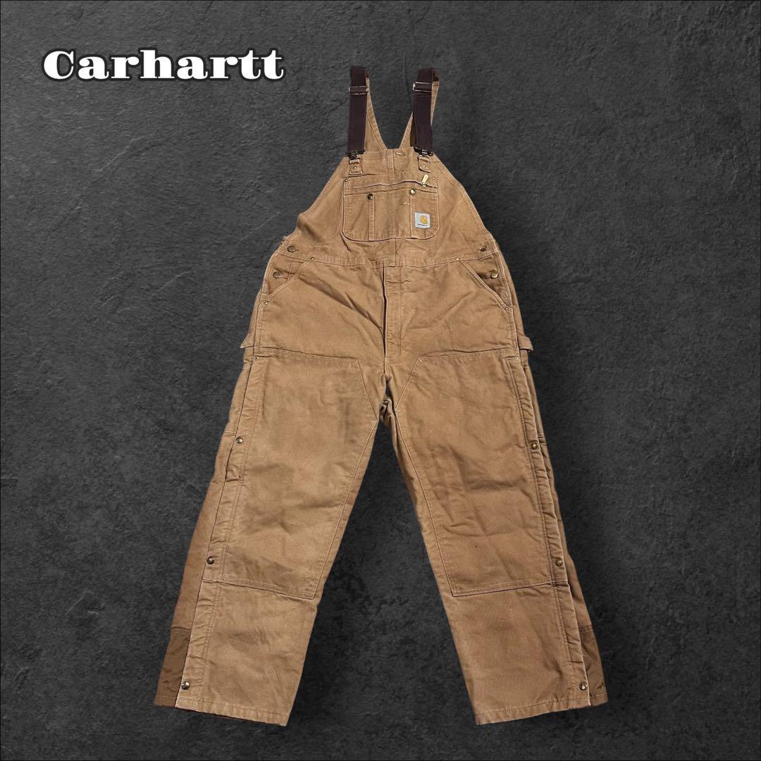 Carharttカーハート オーバーオールダック中綿キルティングダブルニー古着