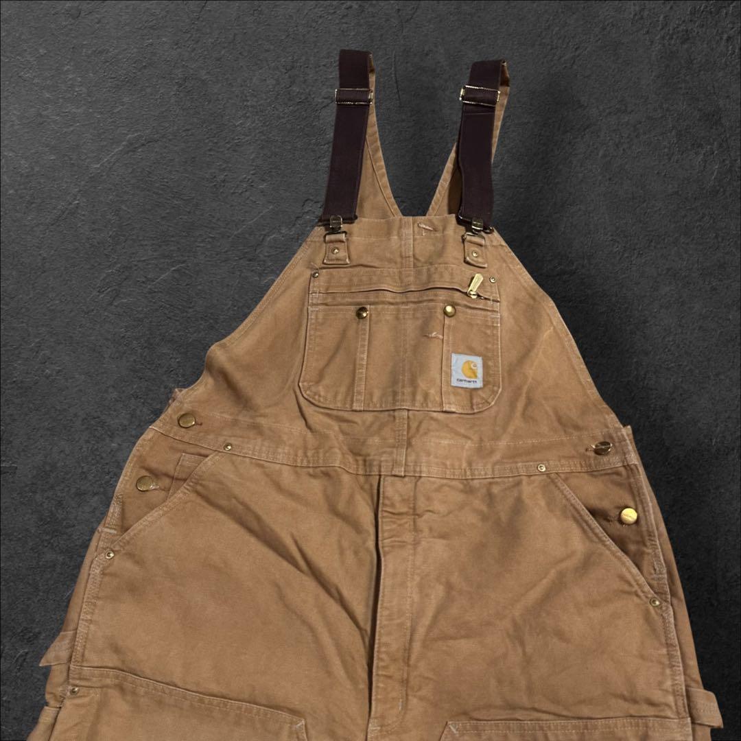 Carharttカーハート オーバーオールダック中綿キルティングダブルニー古着