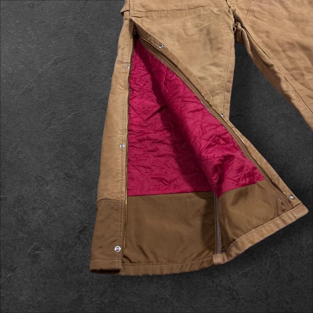 Carharttカーハート オーバーオールダック中綿キルティングダブルニー古着