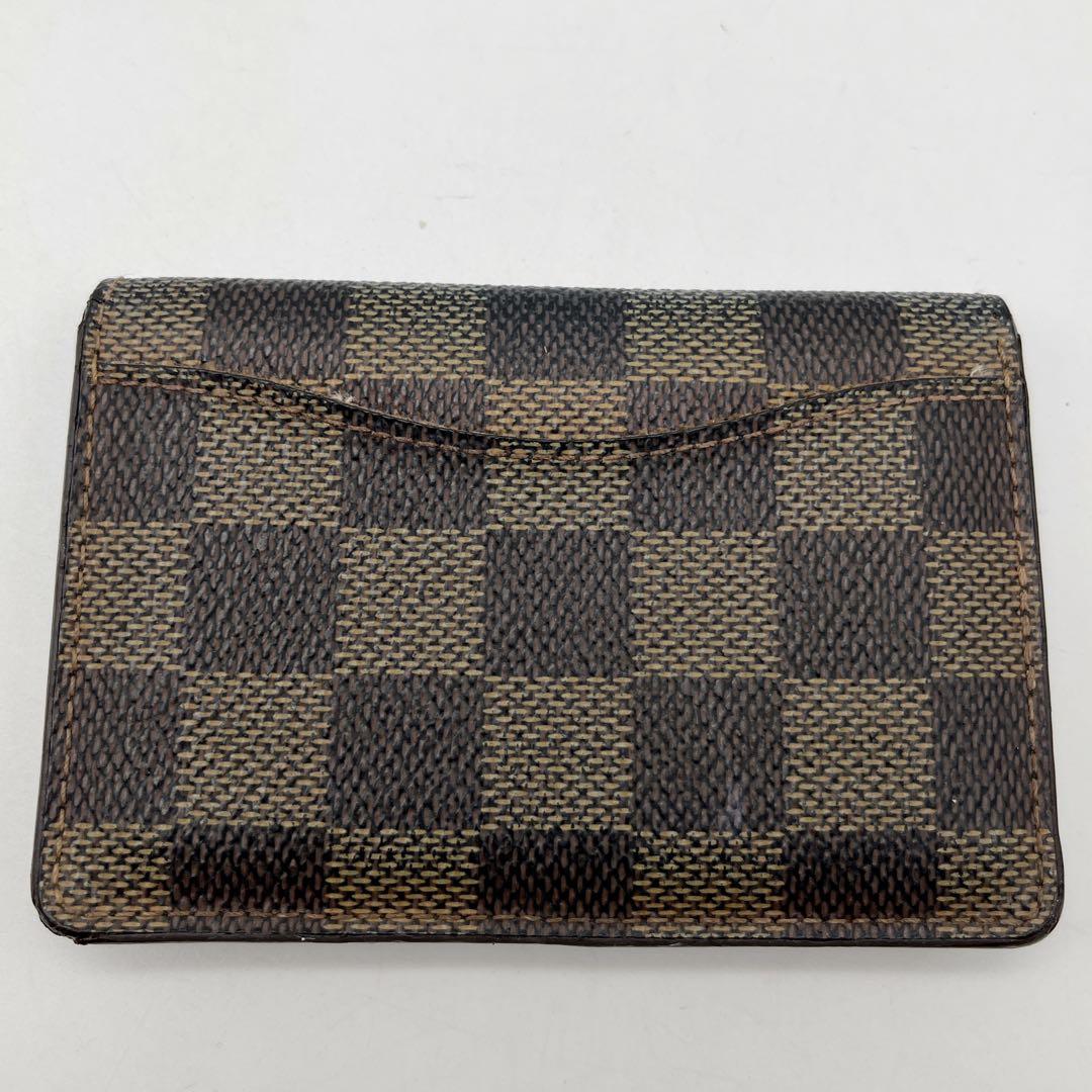 ルイヴィトン オーガナイザードゥポッシュ ダミエエベヌ　名刺入れ　ブラウン