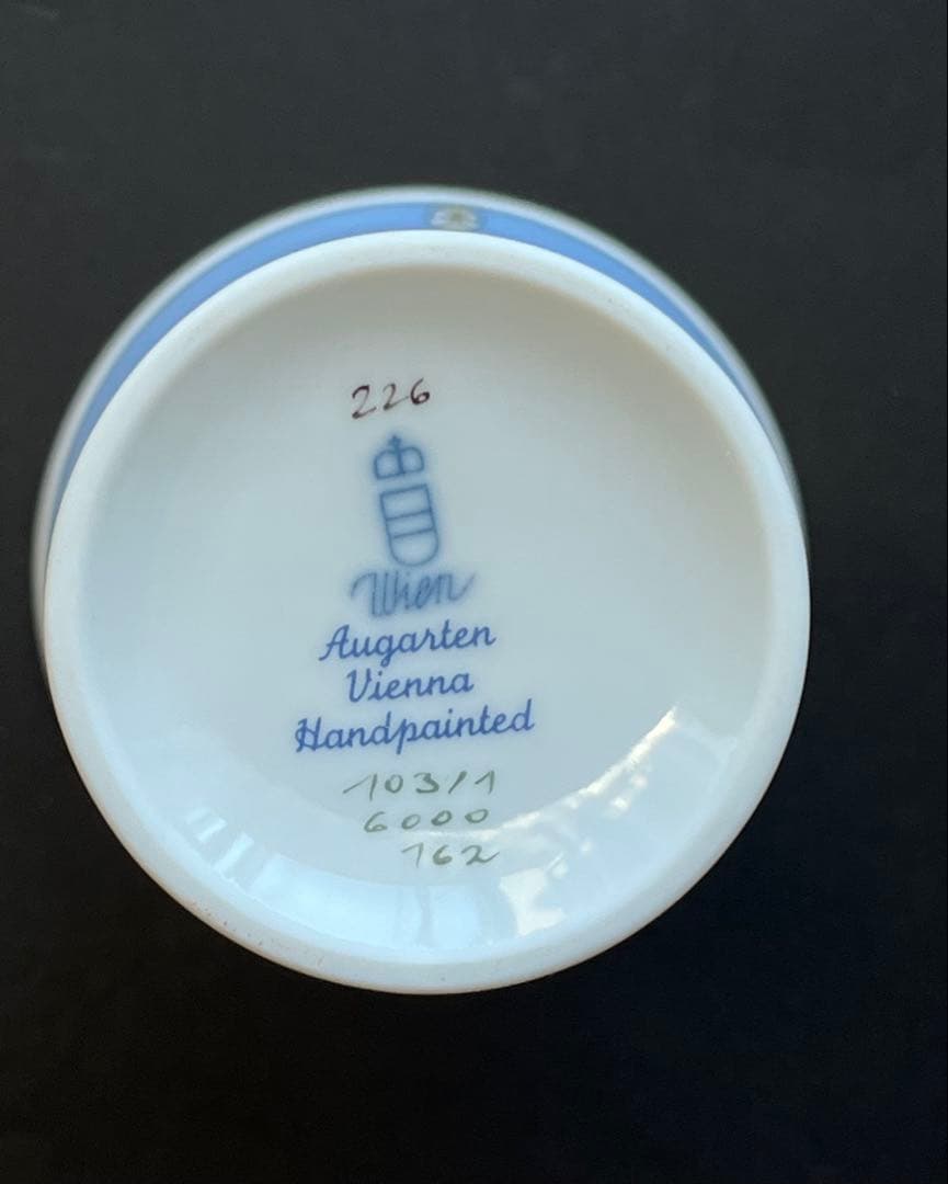 【未使用】　Augarten アウガルテン　ビーダーマイヤー　花瓶　ベース