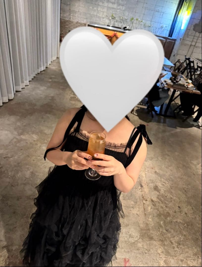 リリーブラウン　ケイタマルヤマコラボ2024ブラックフリルワンピース