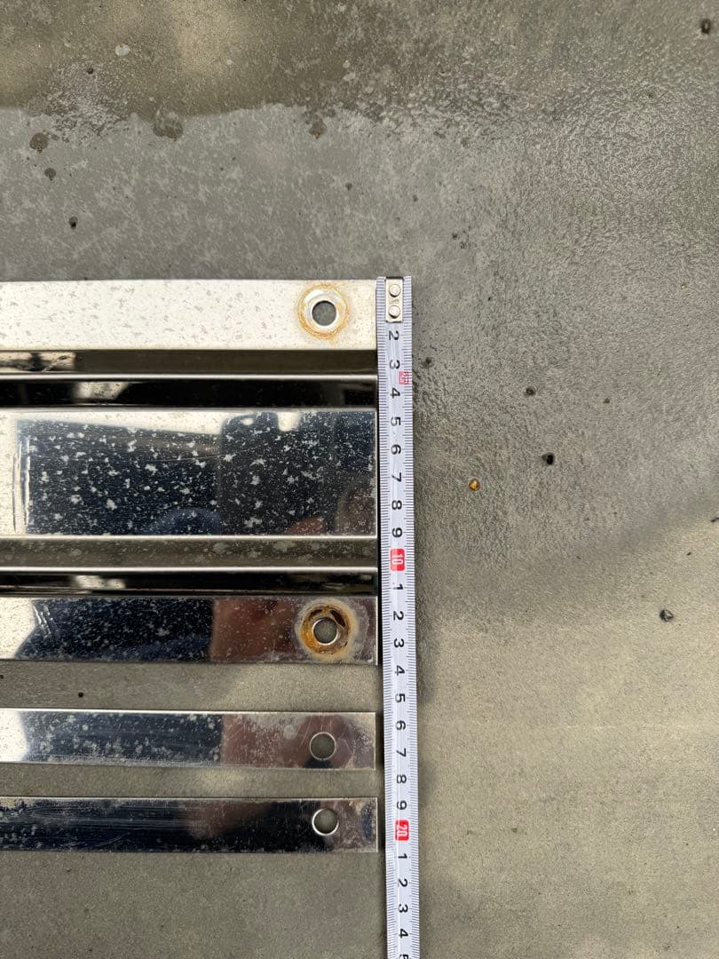 トラック 泥除けステンレス　3枚セット　2山　裏板、ステンレスネジ付き