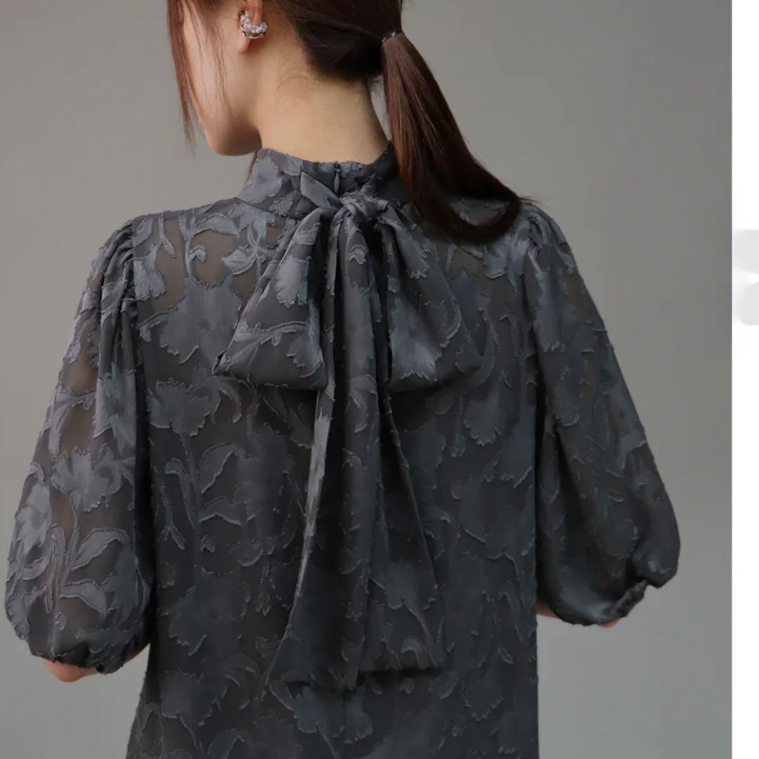 J by blue バックリボンジャガードドレス L オケージョン 結婚式