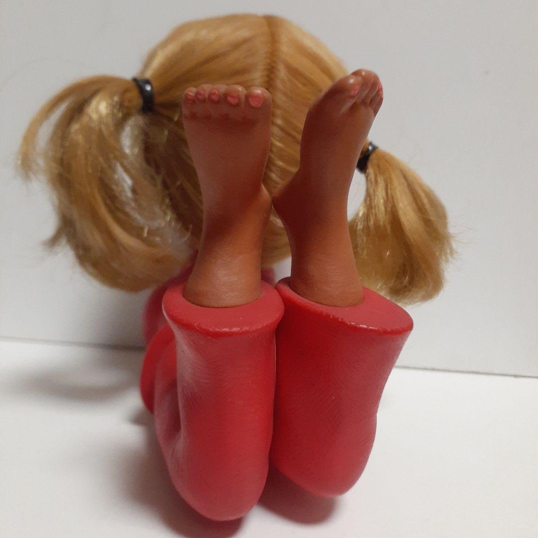 ビンテージ　昭和レトロ　ビンテージドール　女の子ソフビ人形　涙浮かべてる…