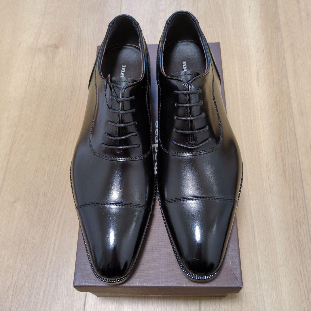 【libeizhuli】25.0㎝ madras ブラック ドレスシューズ