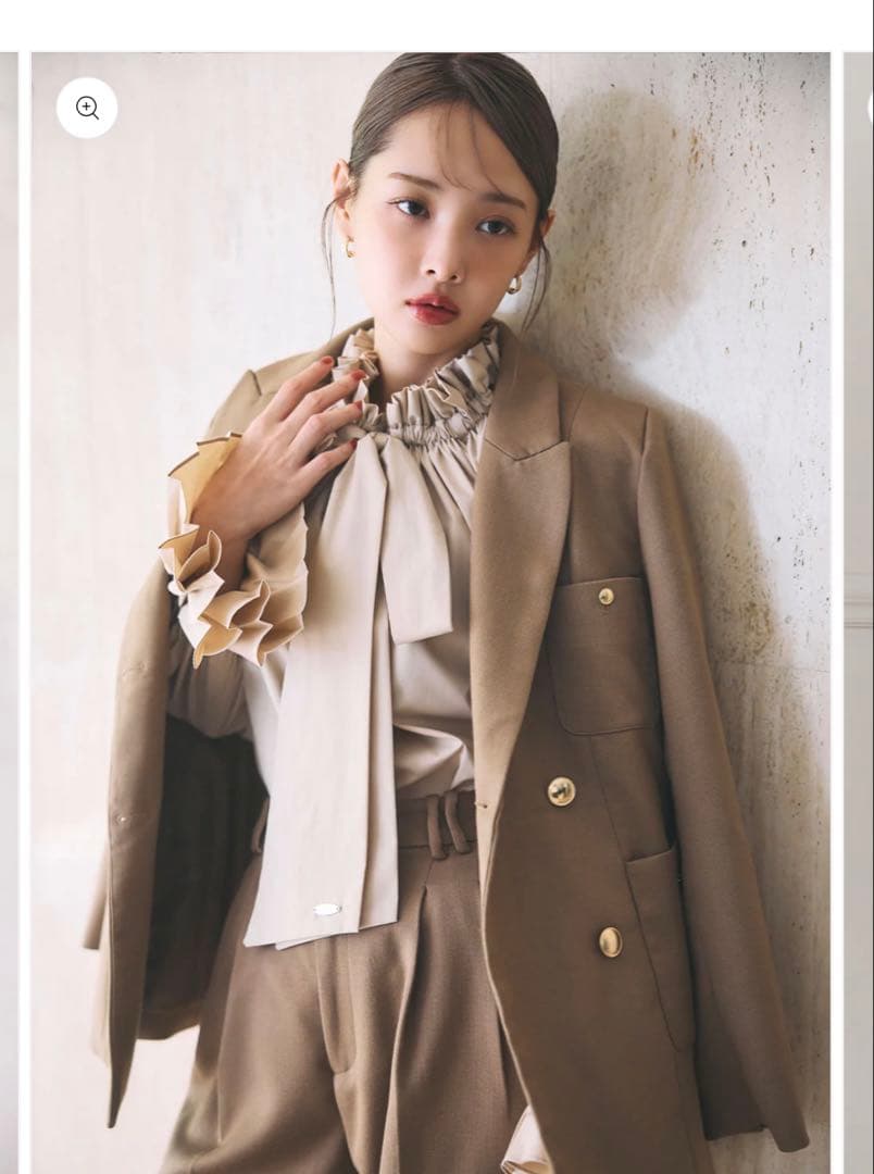 poláura クラシカルテーラードジャケット　CAMEL