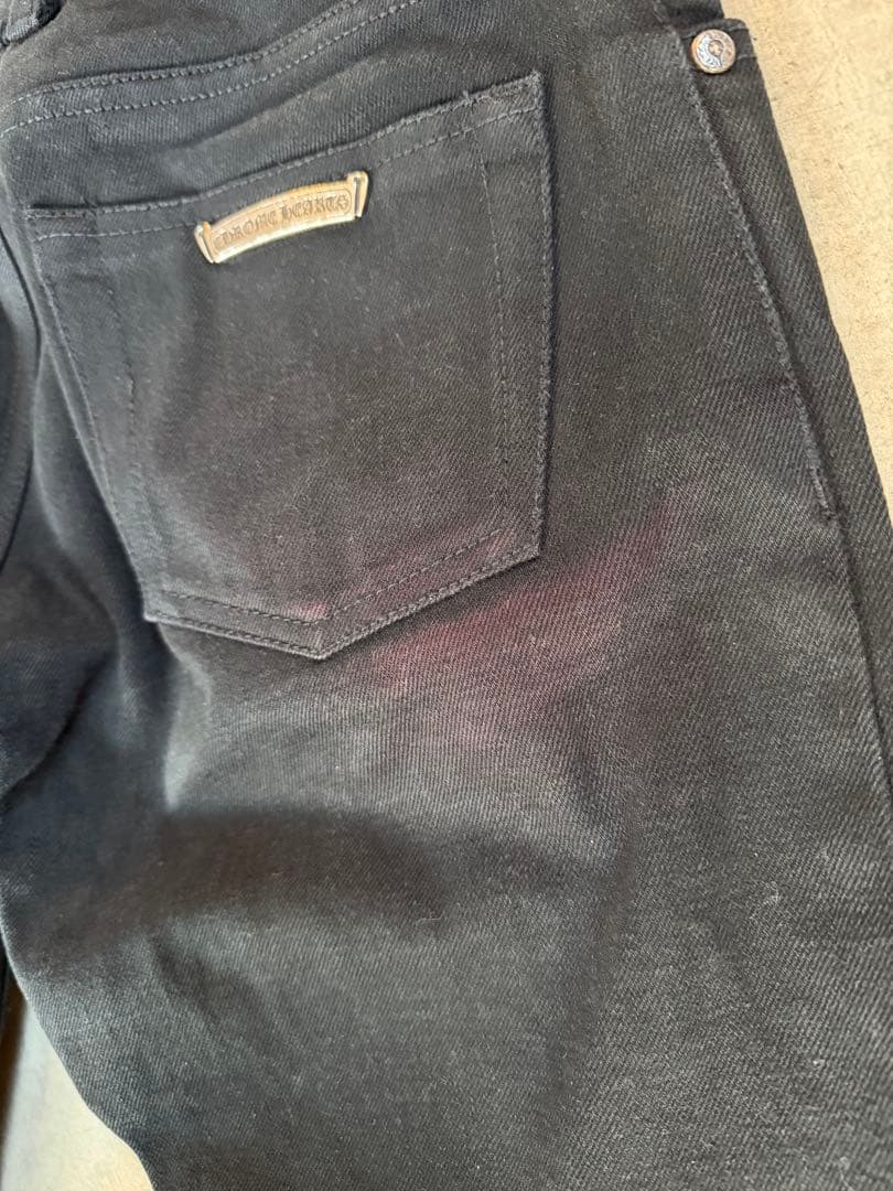 CHROME HEARTS DENIM STRAIGHT PANTS ブラック