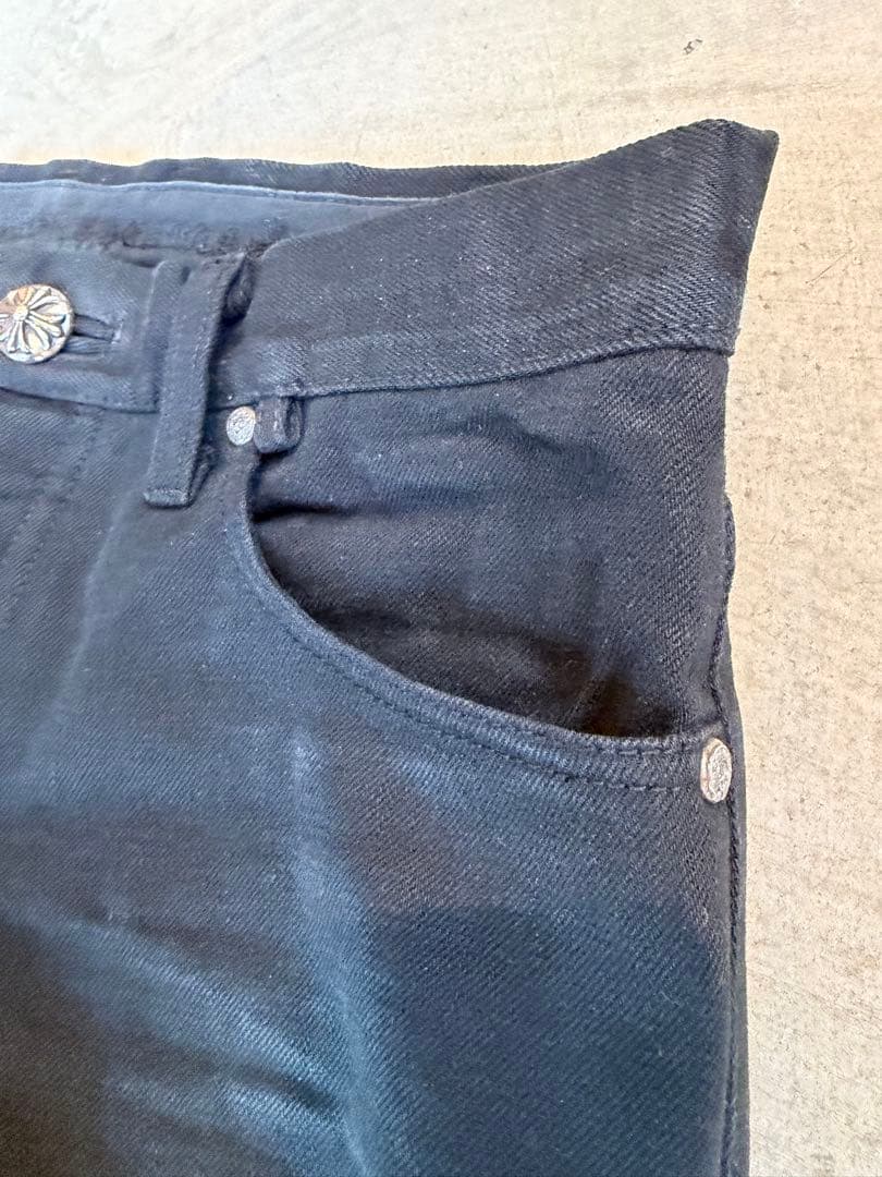 CHROME HEARTS DENIM STRAIGHT PANTS ブラック