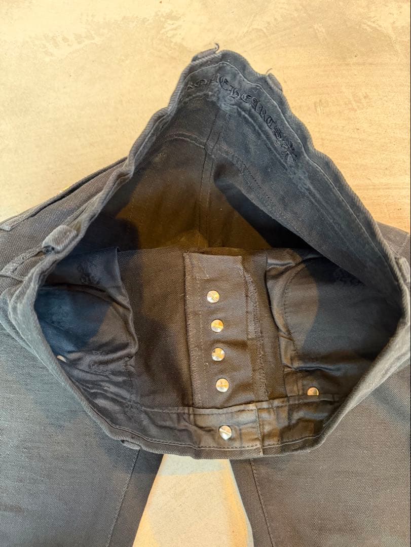 CHROME HEARTS DENIM STRAIGHT PANTS ブラック