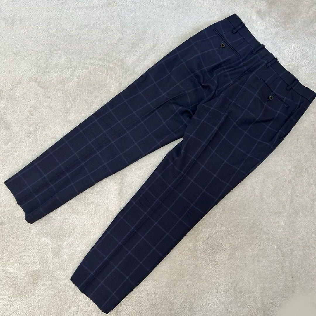 SIMPLICITEplus ネイビー チェック柄 ビジネススーツ M