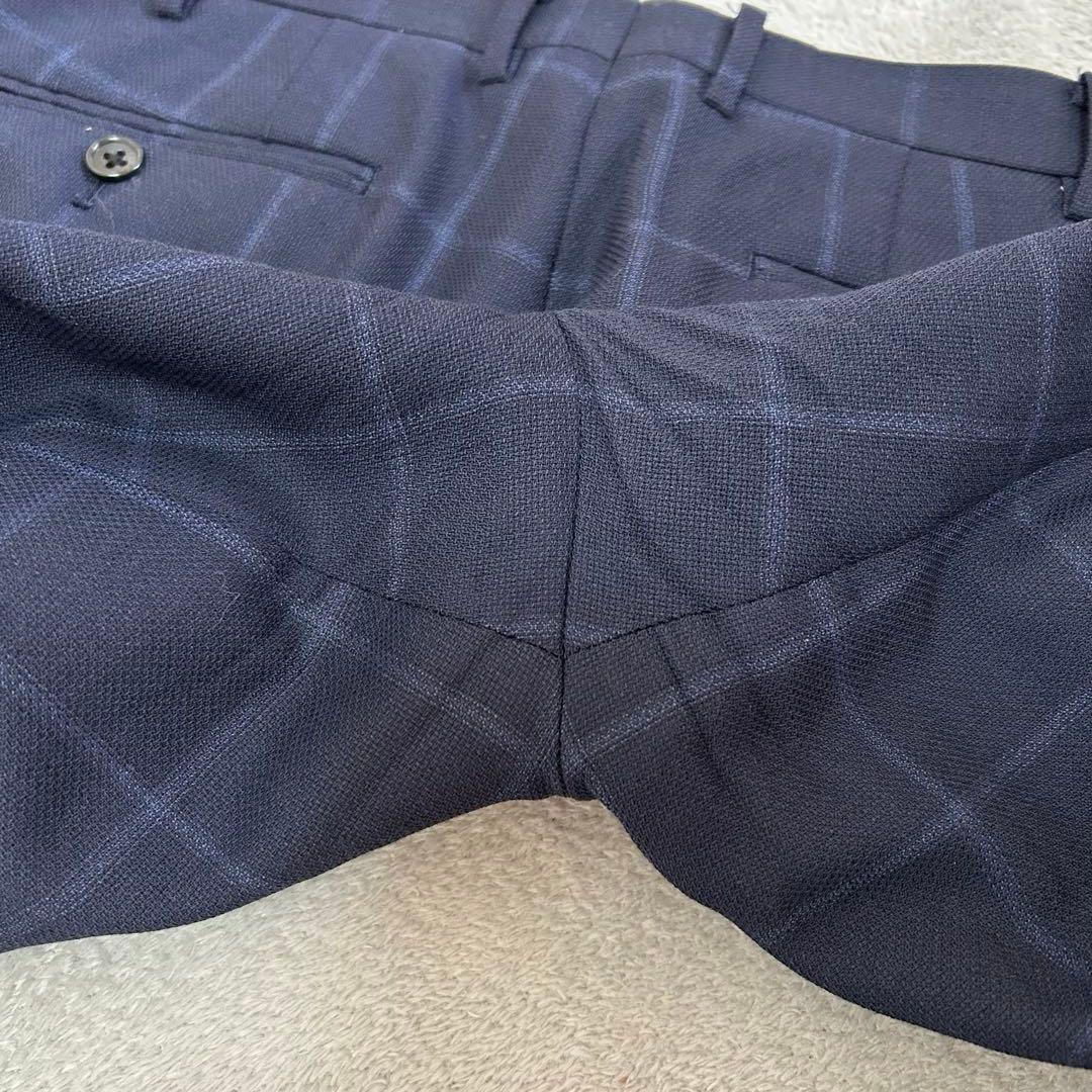 SIMPLICITEplus ネイビー チェック柄 ビジネススーツ M