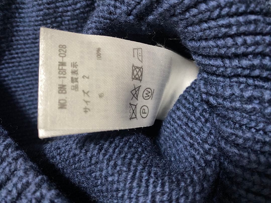BATONER ネイビー タートルネックセーター サイズ2