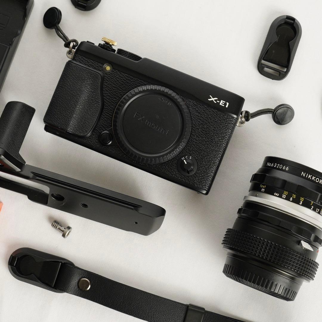Fujifilm X-E1 ミラーレスカメラ NIKKORレンズほか 付属品多数