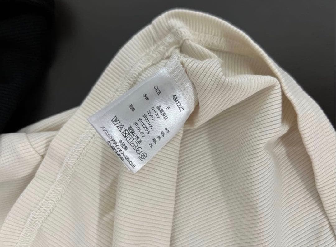 andmary（アンドマリー） Alma ribbon tops ブラック