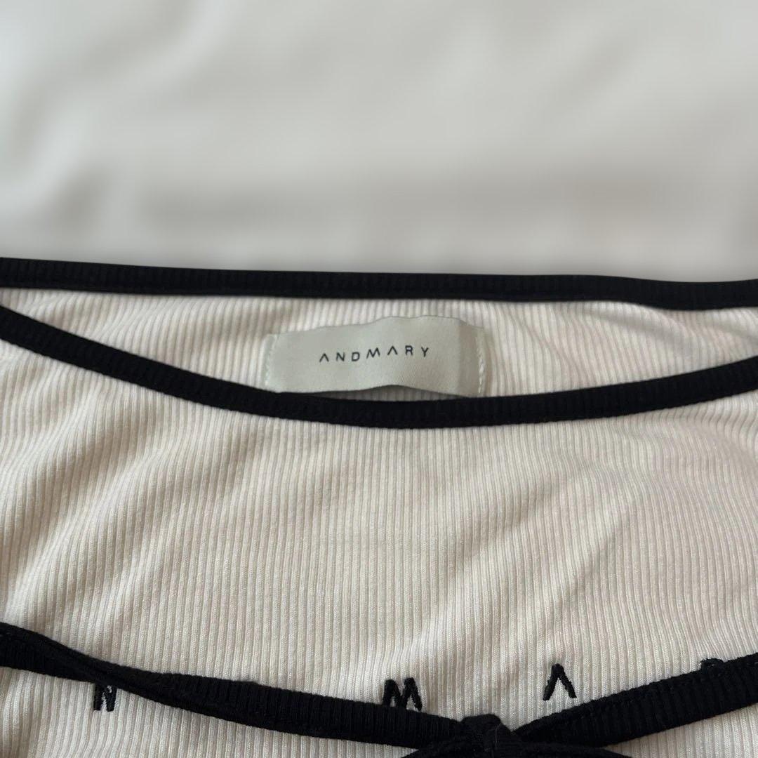 andmary（アンドマリー） Alma ribbon tops ブラック