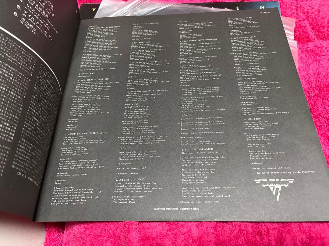 レア　van halen 直筆　サイン　レコード　ヴァン　ヘイレン　バンヘイレン