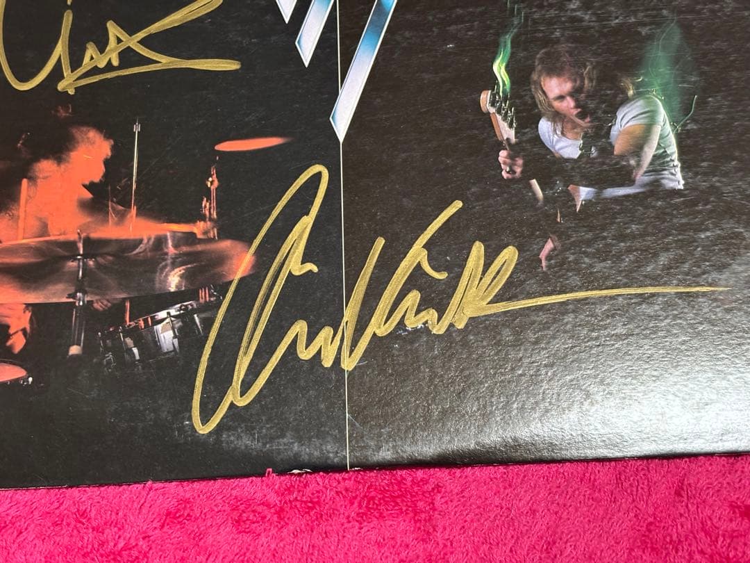 レア　van halen 直筆　サイン　レコード　ヴァン　ヘイレン　バンヘイレン