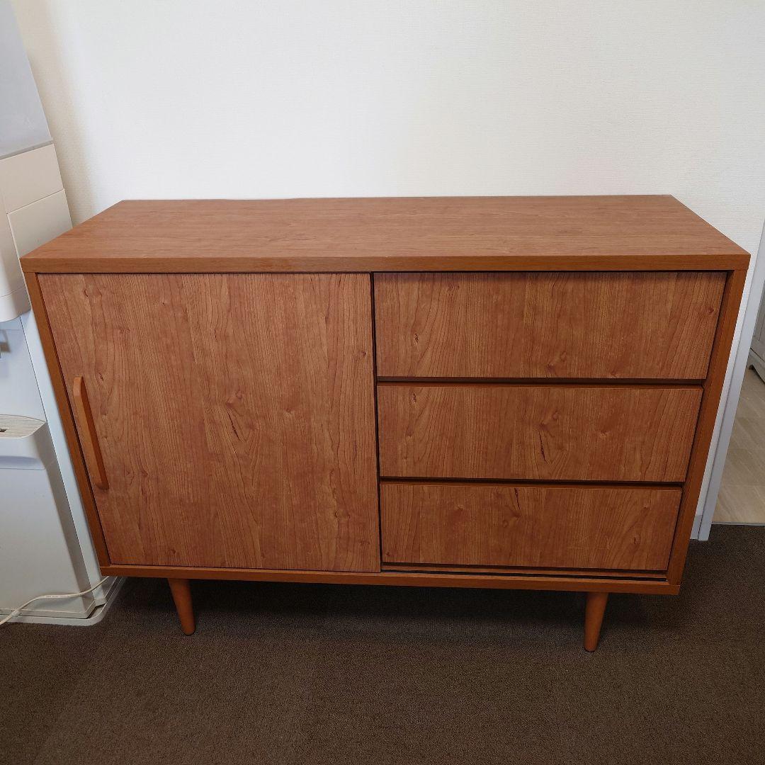 LOWYA [幅120] サイドボード 収納 引き出し 可動棚