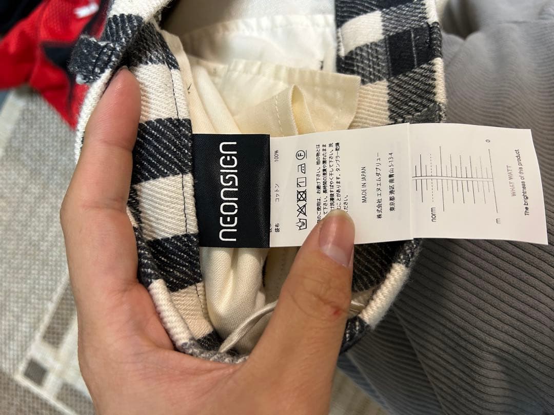 売り切り価格NEONSIGN Glitch Gingham Wide Pants