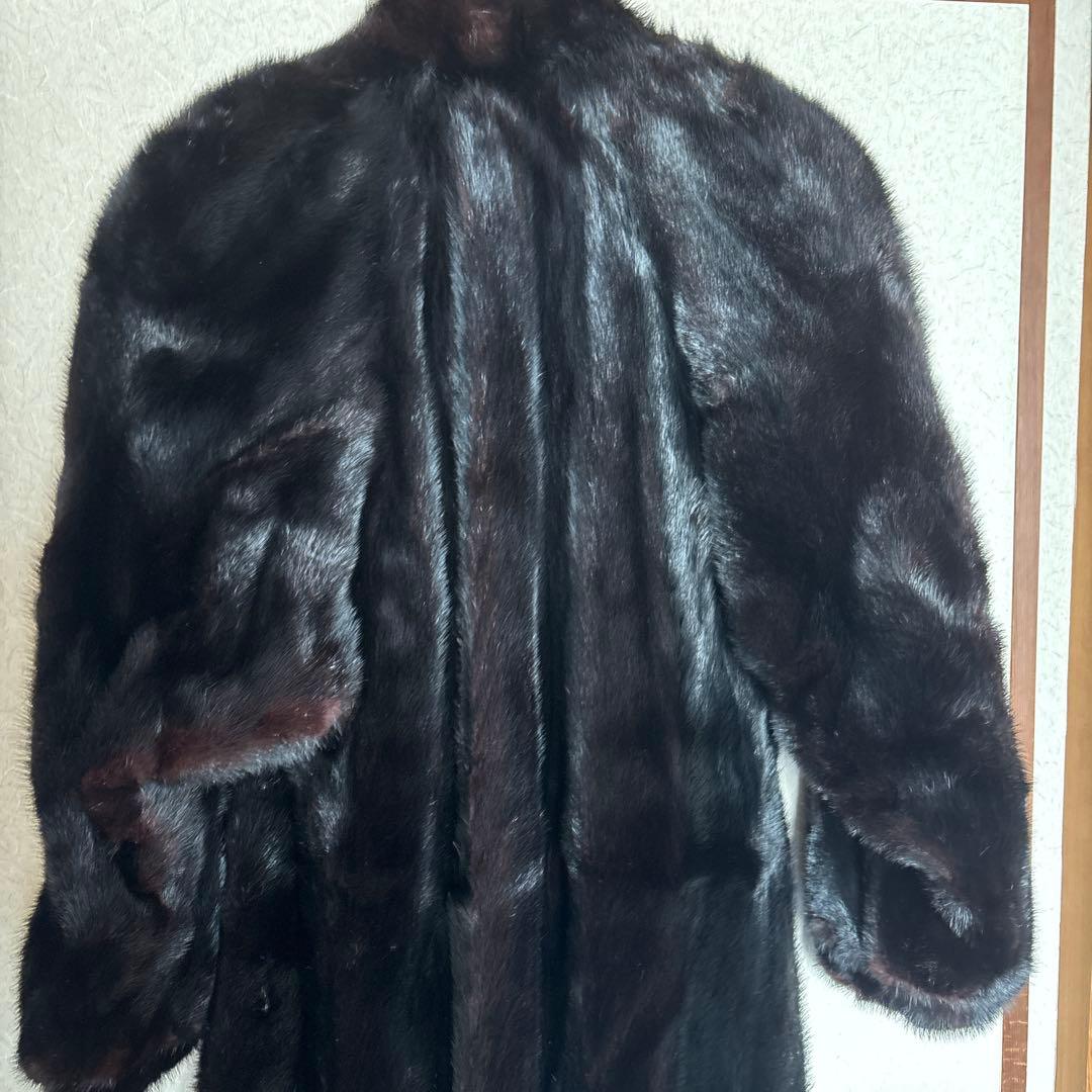 Y*♪様 ブラックミンクファー ロングコート フレアスリーブ