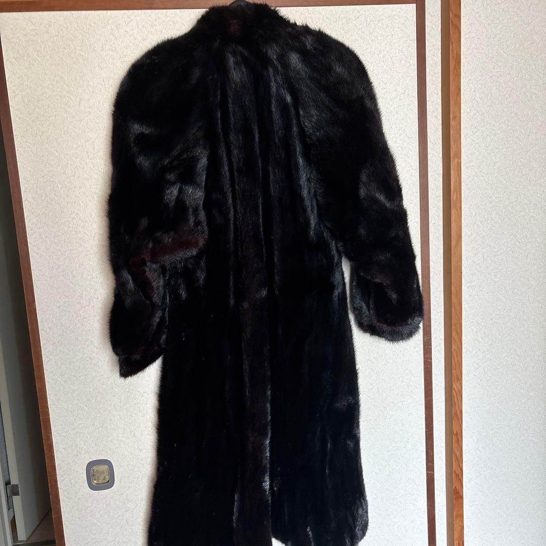 Y*♪様 ブラックミンクファー ロングコート フレアスリーブ
