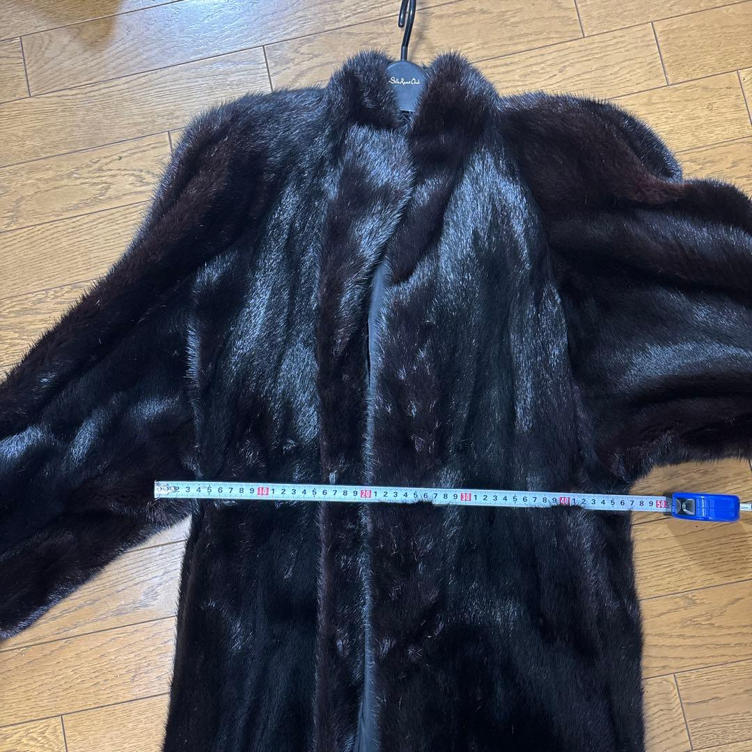 Y*♪様 ブラックミンクファー ロングコート フレアスリーブ