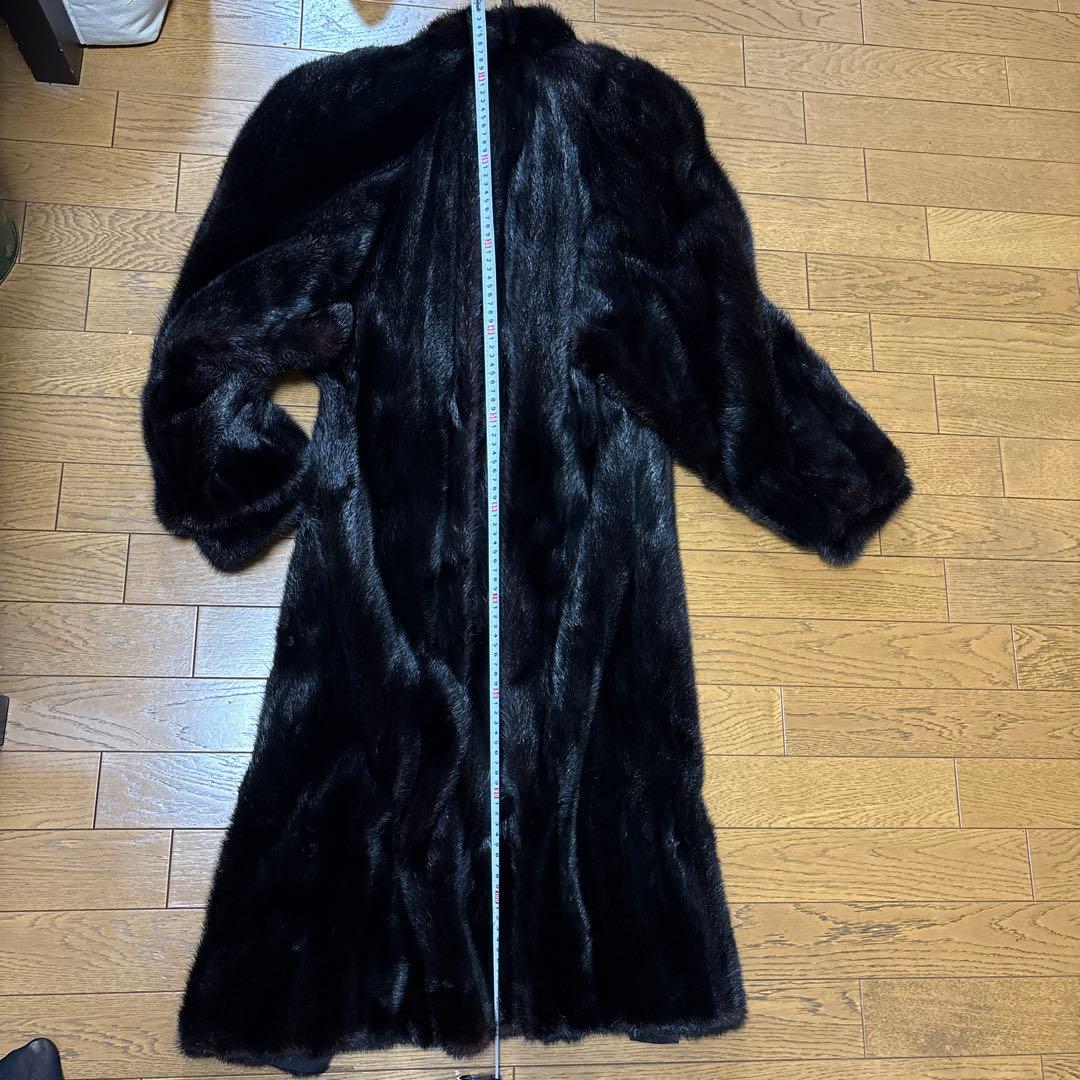 Y*♪様 ブラックミンクファー ロングコート フレアスリーブ