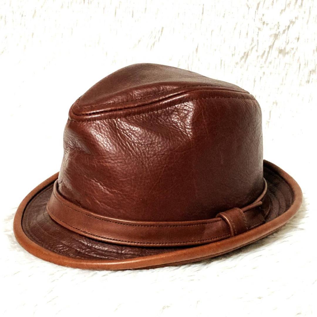 NEW YORK HAT★VINTAGE LEATHER FEDORA HAT
