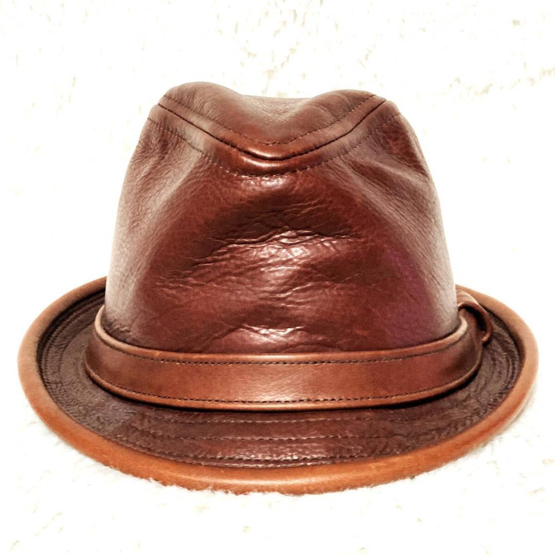 NEW YORK HAT★VINTAGE LEATHER FEDORA HAT