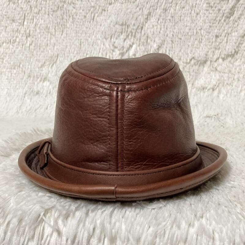 NEW YORK HAT★VINTAGE LEATHER FEDORA HAT