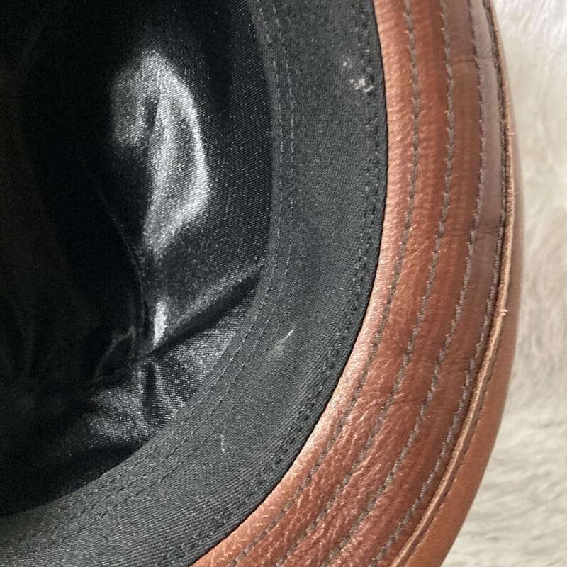 NEW YORK HAT★VINTAGE LEATHER FEDORA HAT