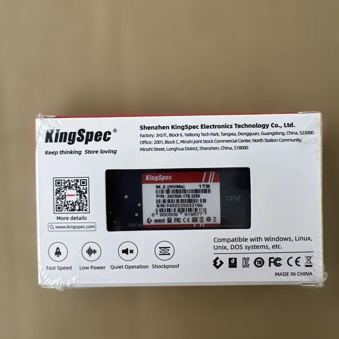 308 KingSpec XG7000 1TB SSD 未開封