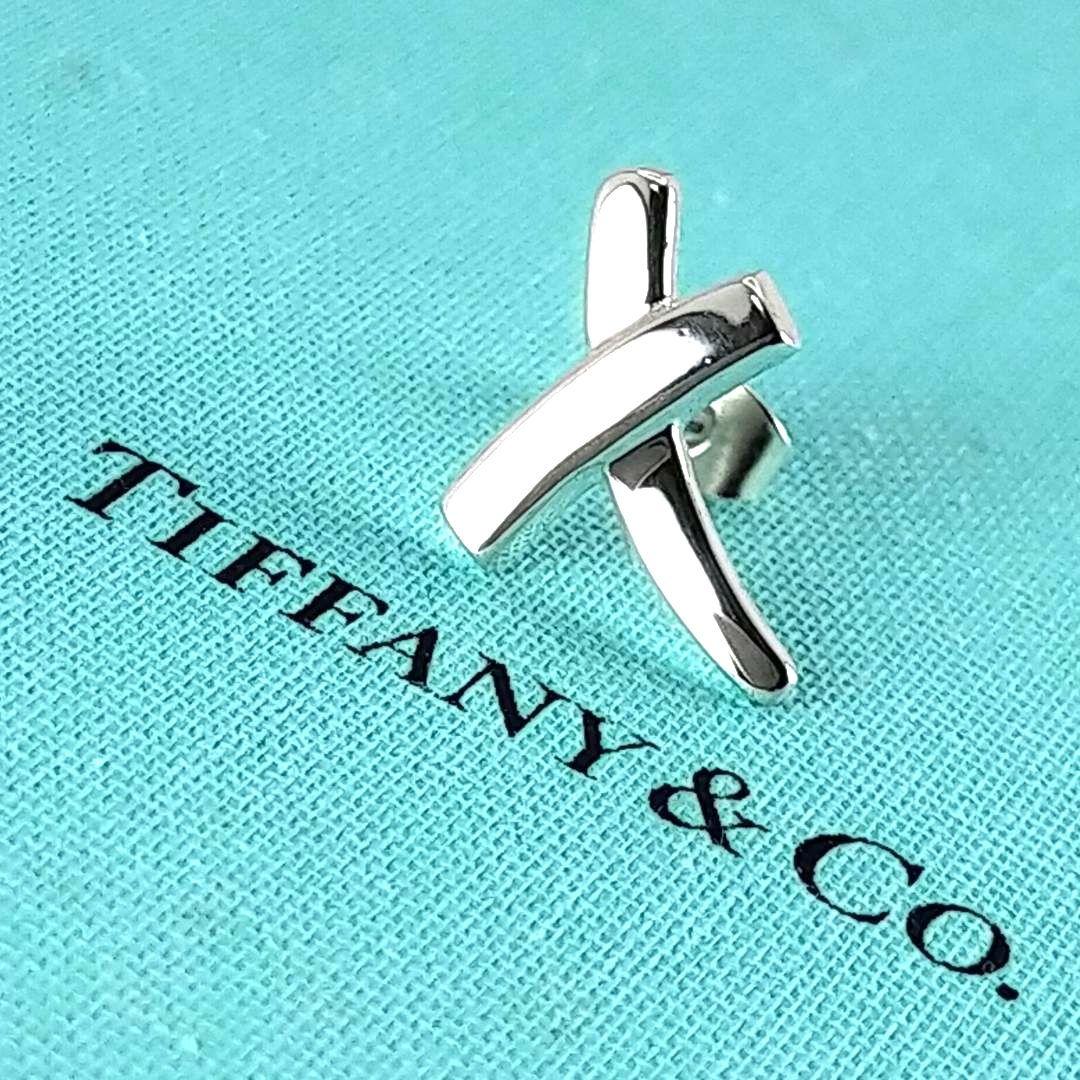 ◆SALE◆【ティファニー】キス　クロス　ピアス　片耳　1790