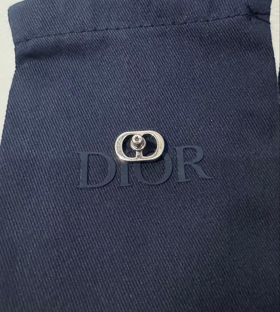 美品Dior ディオールCDロゴクリスタル ピアス シルバー925【片耳用】単品