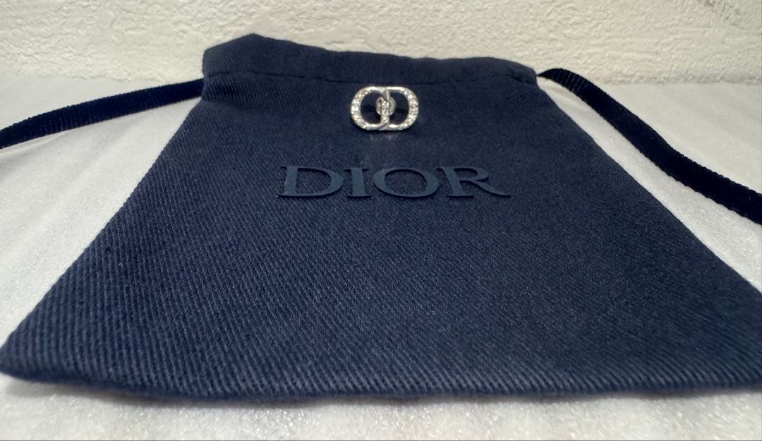 美品Dior ディオールCDロゴクリスタル ピアス シルバー925【片耳用】単品