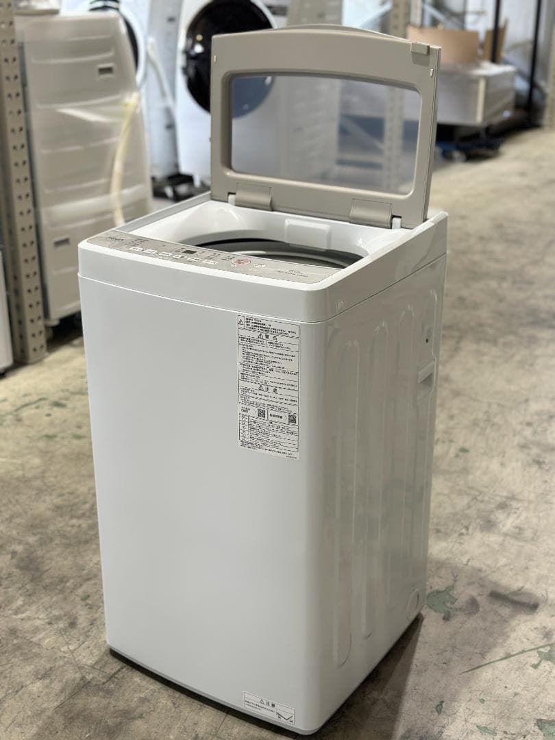 ■AQUA■全自動洗濯機　6kg　AQW-S6P-W　ホワイト　2023年製