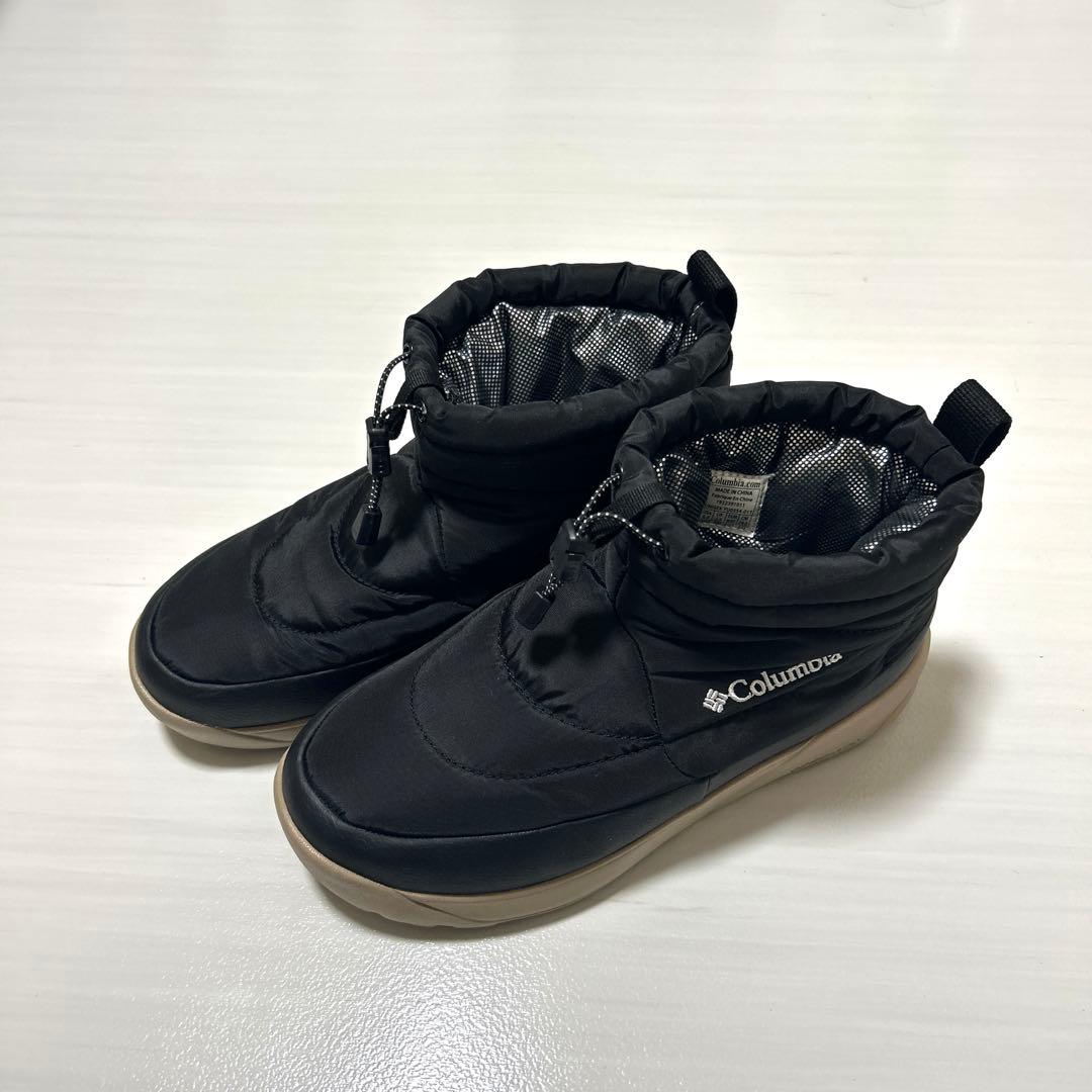 【美品】コロンビア スノーブーツ　ウォータープルーフ　オムニヒート　ブラック