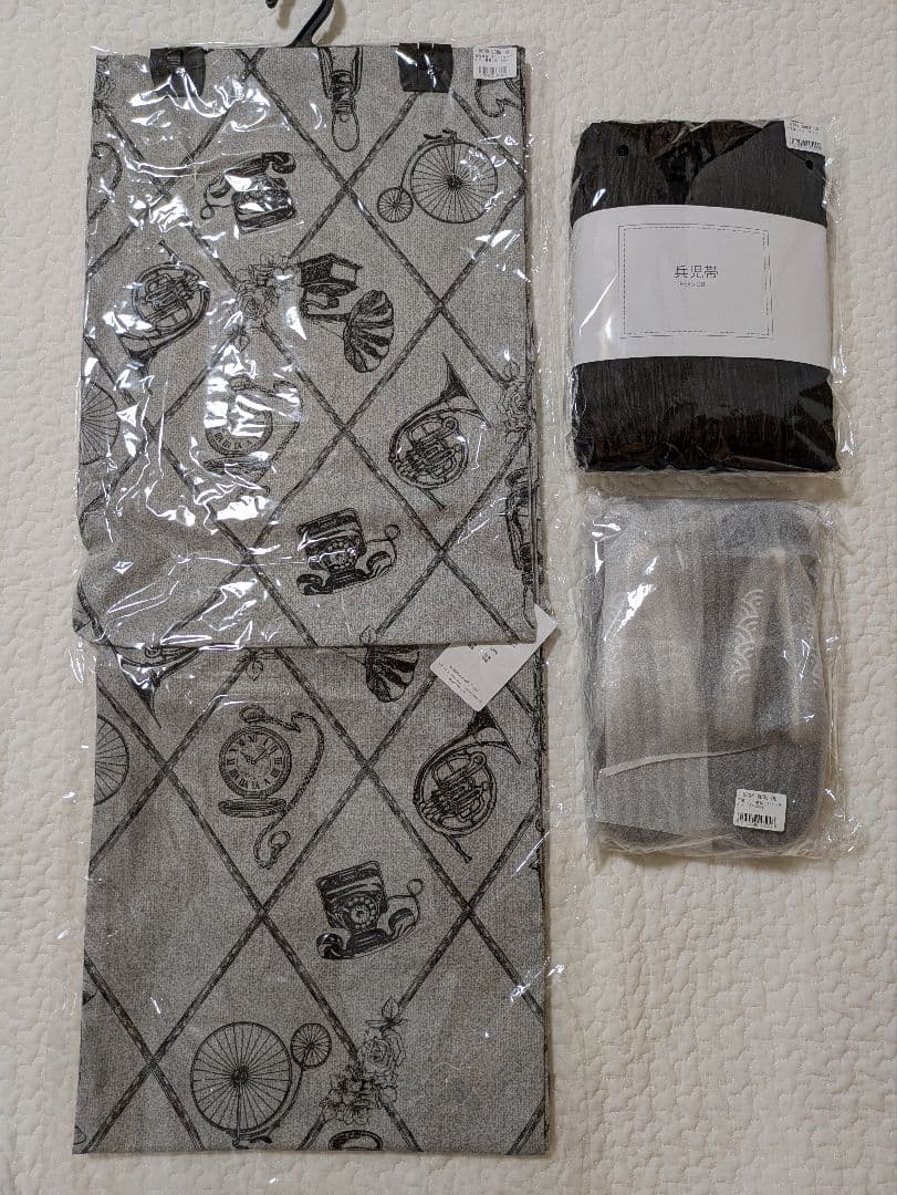 utatane 浴衣 ３点セット　ニコアンティーク　国内染色 古典柄レトロ