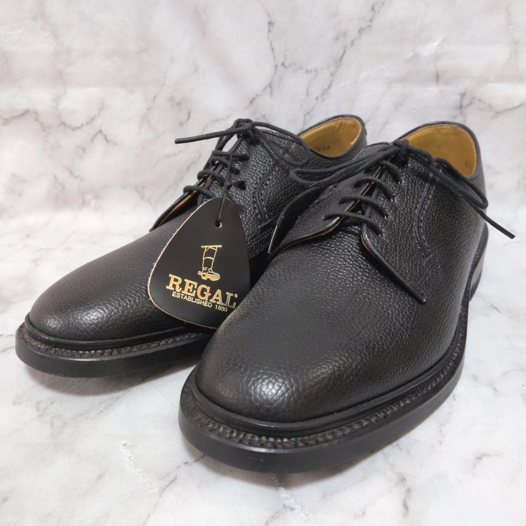 【新品未使用】REGAL プレーントゥ 本革 レザーシューズ ブラック