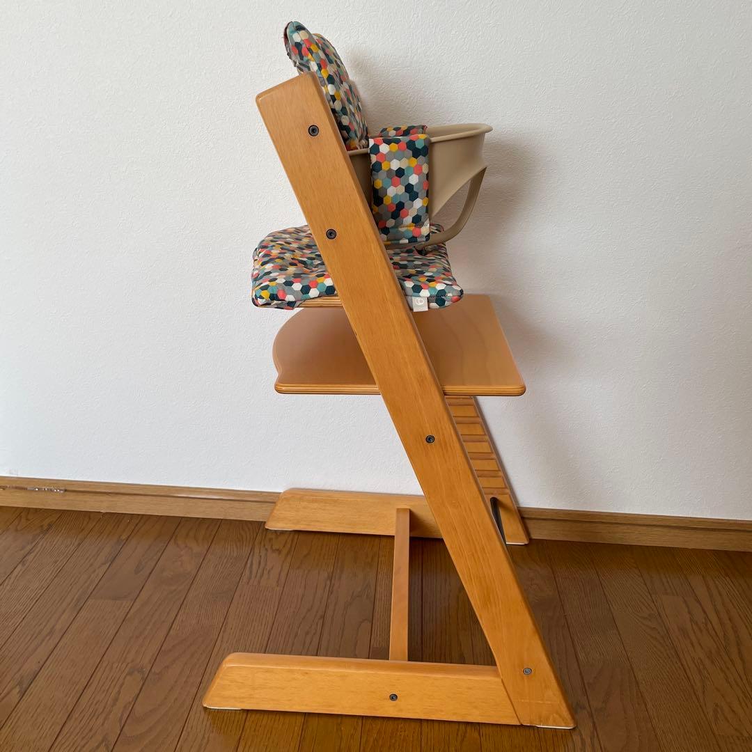 ストッケ　トリップ トラップ　ベビーチェア+ベビーセット+クッション　ナチュラル