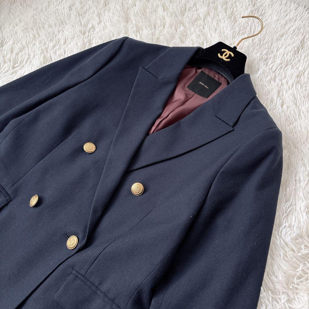 極美品✨ 【Spick&Span】ウールダブルジャケット 紺ブレ 金ボタン 38
